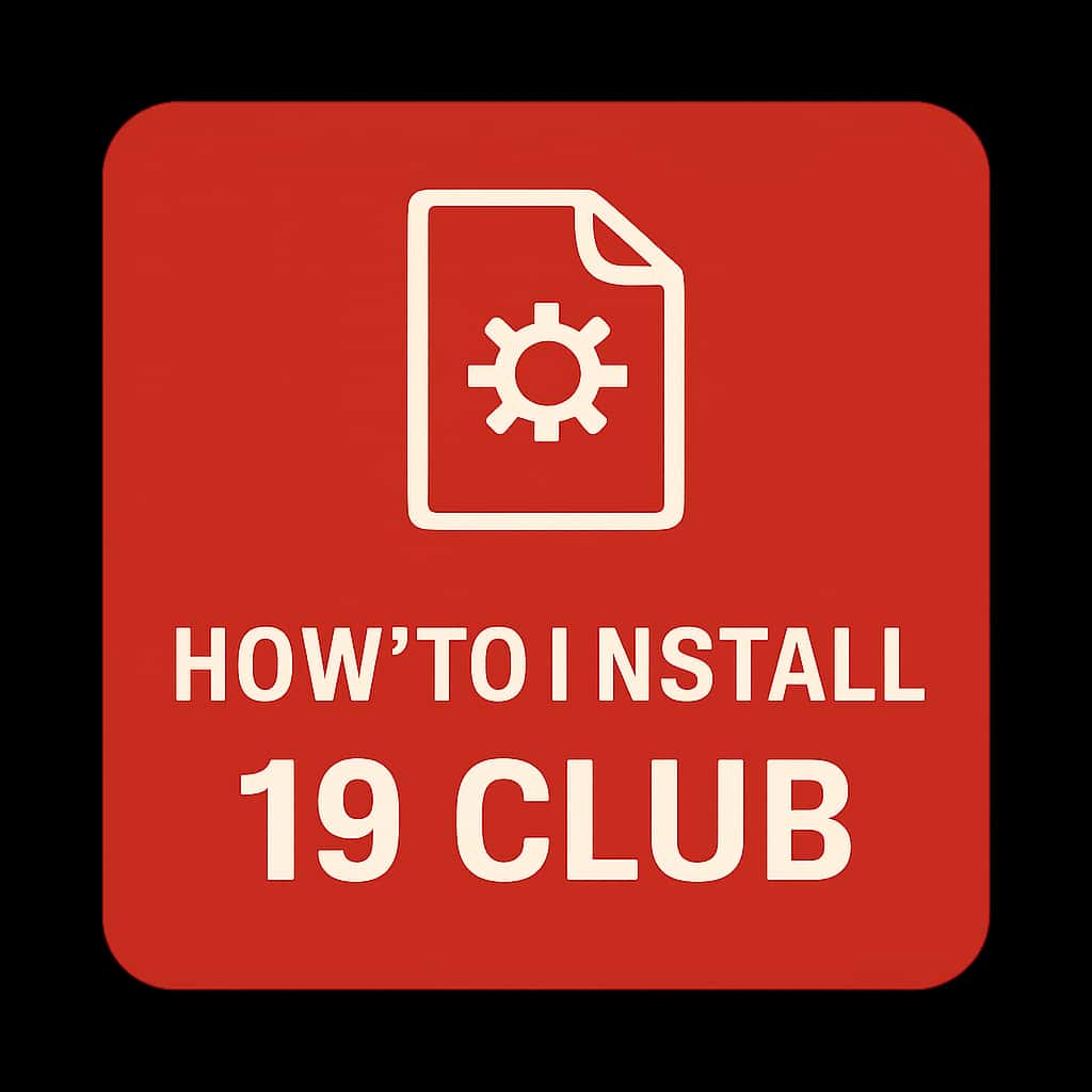 Icon representing the installation guide for the 19 Club app.