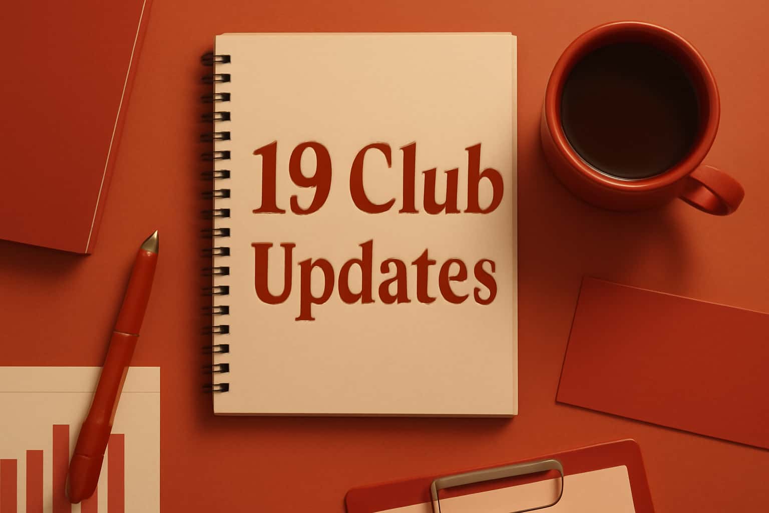 An informative scene about 19 Club Updates with prominent text.